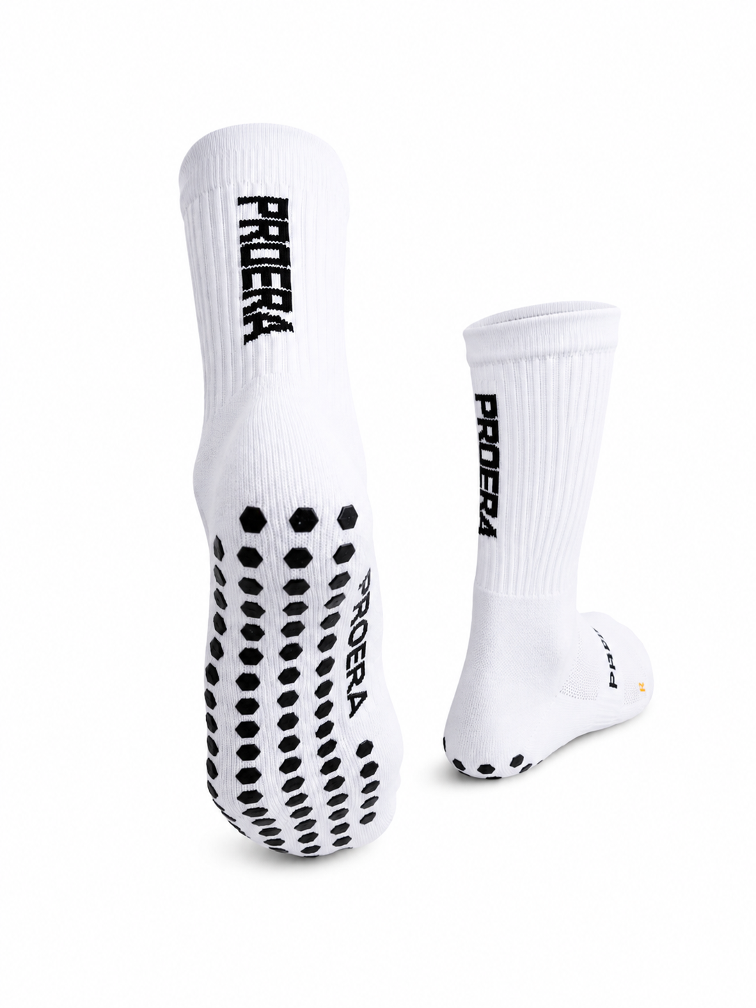 PROERA® PHANTOM Grip Socks – White / Black – 3 Pack⚡