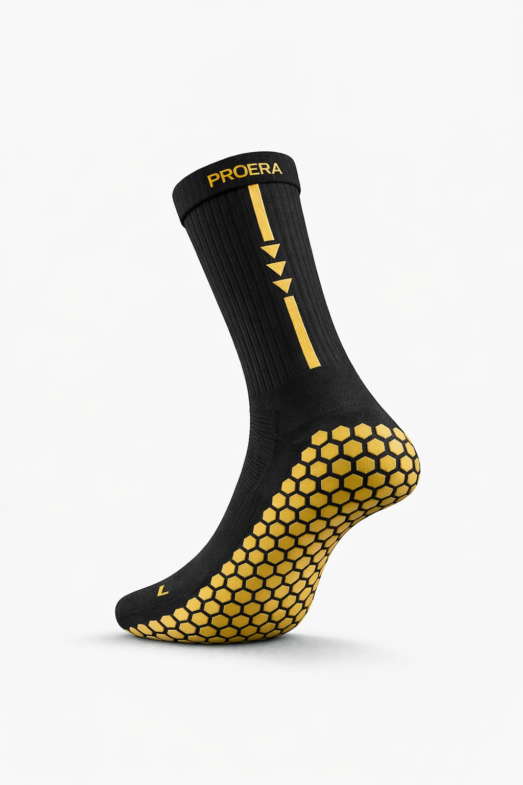 PROERA Premium Grip Socks – 3 Pack | Built for Serious Players      Black/Gold